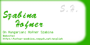 szabina hofner business card